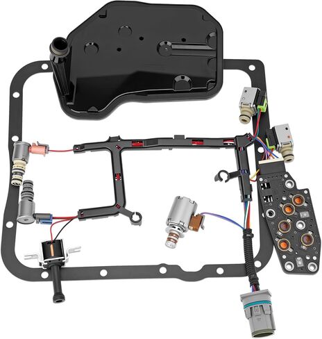 4L60E 4L65E Automatic Transmission Master Solenoid Kit EPC TCC 3-2 PWM w/Harness Filter Gasket Compatible with GM 2003-2005 M30 M32 Replace#24209121 24215111 24230298 8683187 8677314 24208576 in Kuwait