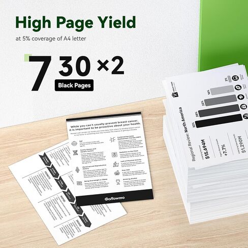 خراطيش حبر 61XL بديلة لـ 61 خرطوشة حبر سوداء XL لطابعة Envy 5530 4500 4502 5535 Deskjet 2540 2541 3050 3510 OfficeJet 4630 4632 (أسود، عبوتان) in Kuwait