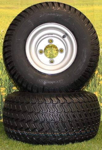 18x9.50-8 Tire and Wheel Assemblies Compatible with Hustler, Husqvarna, and Golf Carts (Set of 2) in Kuwait