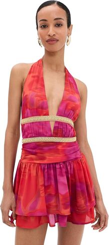 Women's Xylia Halter Low Plunge Mini Dress in Kuwait
