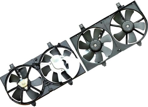 1 Pcs Dual Radiator and Condenser Fan Assembly fits Nissan Sentra 2002 2003 2004 2005 2006 in Saudi Arabia