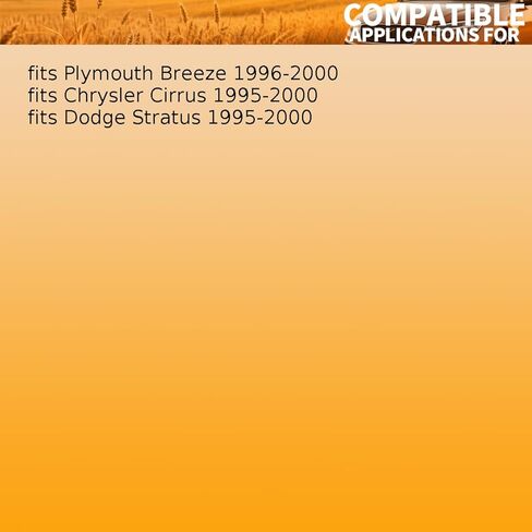 1 Piece Dual Radiator and Condenser Fan Assembly fits Chrysler Cirrus 1995-2000 fits Dodge Stratus 1995-2000 fits Plymouth Breeze 1996-2000 Replacement 4761507, 4592084, 4798894 in Kuwait