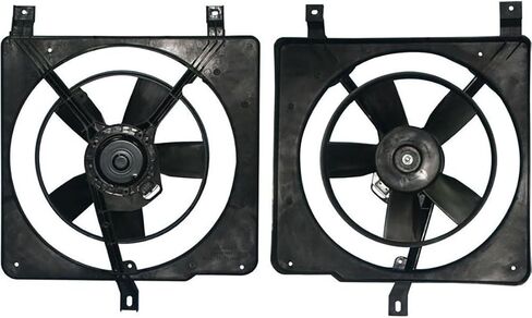 1 x Dual Radiator and Condenser Fan Assembly fits Chevrolet Cavalier 1988 1989 1990 1991 1992 1993 1994 fits Pontiac Sunbird 1988 1989 1990 1991 1992 1993 1994 in Kuwait
