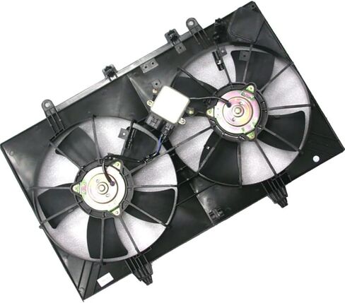 1 × مجموعة مروحة المبرد والمكثف المزدوج تناسب إنفينيتي M35، M45 2006 2007 2008 2009 2010 استبدال 21481EH11A in Saudi Arabia