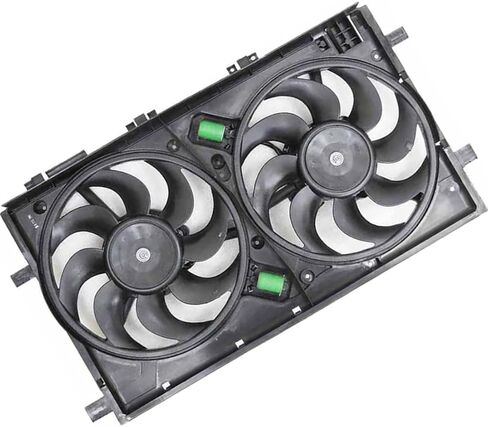 1 Piece Dual Radiator and Condenser Fan Assembly fits Buick Regal 2011 2012 2013 Replacement 13300194, 13241734, 13241739 in Saudi Arabia