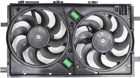 1 Piece Dual Radiator and Condenser Fan Assembly fits Buick Regal 2011 2012 2013 Replacement 13300194, 13241734, 13241739 in Saudi Arabia