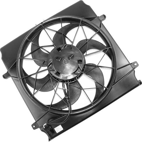 1 x Dual Radiator and Condenser Fan Assembly fits Jeep Liberty 2002 2003 2004 Replacement 55037659AA in Saudi Arabia