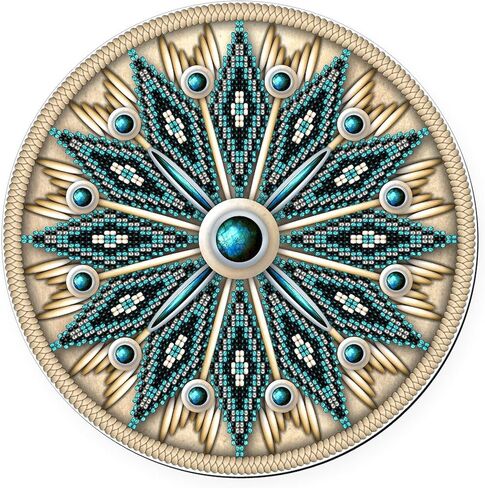 CafePress Native American Rosette 08 شاشة عرض مغناطيسية مستديرة مقاس 5.5 بوصة ومصد مغناطيسي للسيارة in Saudi Arabia