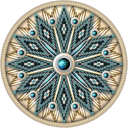 CafePress Native American Rosette 08 شاشة عرض مغناطيسية مستديرة مقاس 5.5 بوصة ومصد مغناطيسي للسيارة in Saudi Arabia