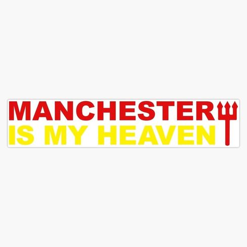 Manchester is My Heaven Magnet Reusable Flexible Magnetic Sticker 5" in Saudi Arabia