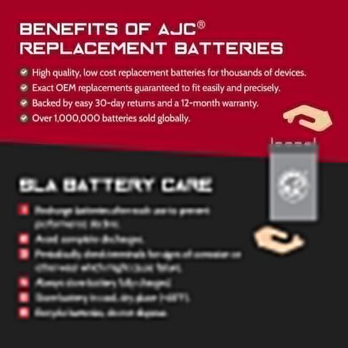 AJC Battery Compatible with Razor ZR350 12V 7Ah Electric Scooter Battery in Saudi Arabia