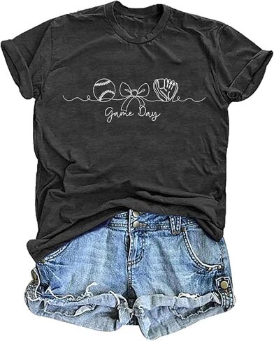 Baseball Aesthetic Shirts for Women Baseball Game Day Tshirt in Saudi Arabia