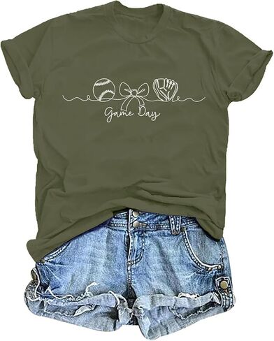Baseball Aesthetic Shirts for Women Baseball Game Day Tshirt in Saudi Arabia