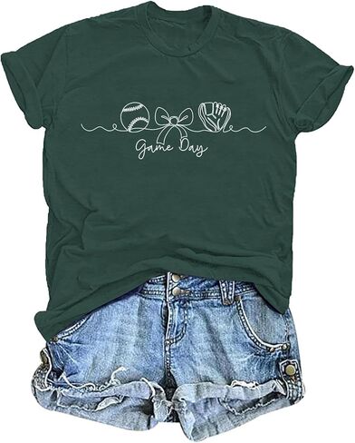 Baseball Aesthetic Shirts for Women Baseball Game Day Tshirt in Saudi Arabia