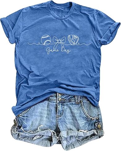 Baseball Aesthetic Shirts for Women Baseball Game Day Tshirt in Saudi Arabia