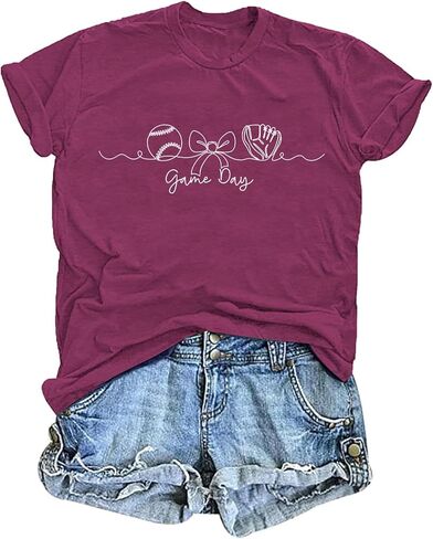 Baseball Aesthetic Shirts for Women Baseball Game Day Tshirt in Saudi Arabia