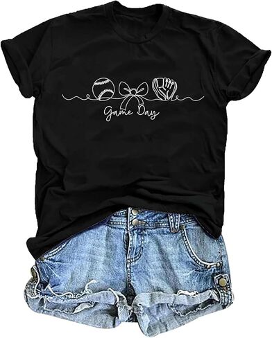 Baseball Aesthetic Shirts for Women Baseball Game Day Tshirt in Saudi Arabia