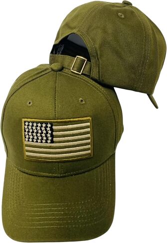 Embroidered American Flag Unisex Baseball Cap (100% Cotton) in Saudi Arabia