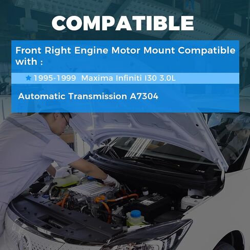 RP Remarkable Power, Front Right Engine Motor Mount Compatible with 1995-2001 Maxima 3.0L 2002-2003 Maxima 3.5L 1996-1999 I30 3.0L in Saudi Arabia