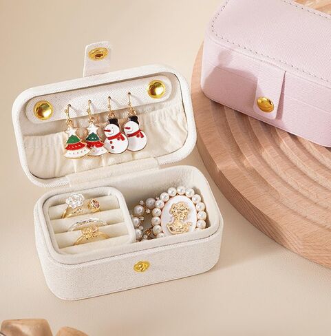 3 Pack Jewelry Storage Box Mini Jewelry Box Organizer, Portable Travel Jewelry Box for Women Earrings Necklace Rings in Saudi Arabia