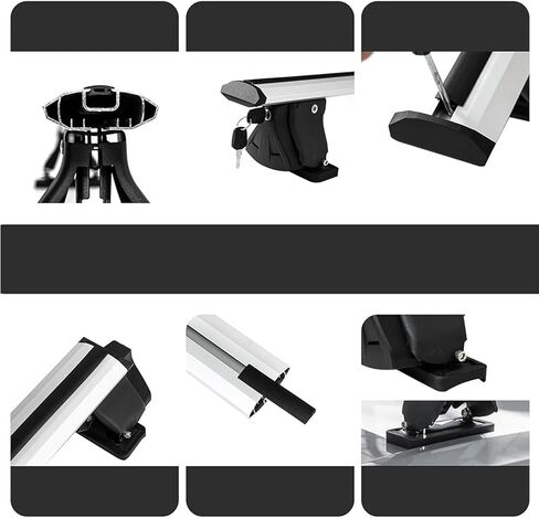 بدون حامل سقفي للسكك الحديدية رف سقف قابل للقفل قضبان متقاطعة مناسبة لدودج دورانجو 2011-2024 2025 العارضة على السطح حامل البضائع والأمتعة in Kuwait