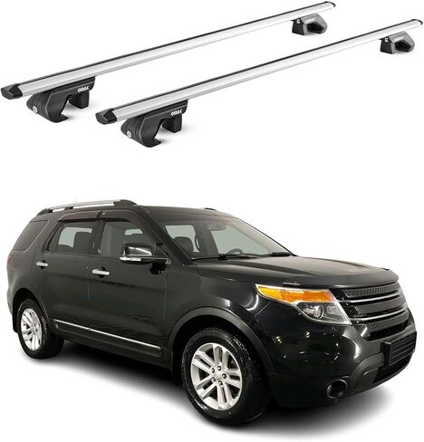 OMAC Roof Rack Cross Bars for Ford Edge 2007-2014 Lockable 198Lbs Aluminium Black 2Pcs fits Cargo Carriers Canoe Kayak Bike Snowboard in Saudi Arabia