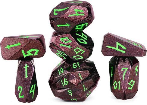 Dungeons and Dragon Dice of 7, Metal Dice Set D&D Polyhedral DND Dice Set with Cardboard Box Unique Cool Stonehenge Theme RPG Dice for Role Playing Games Gifts (Blue) in Saudi Arabia
