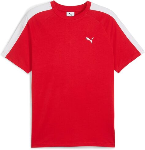 PUMA Mens Iconic T7 Logo Crew Neck Short Sleeve Casual Tops Casual - Black in Saudi Arabia