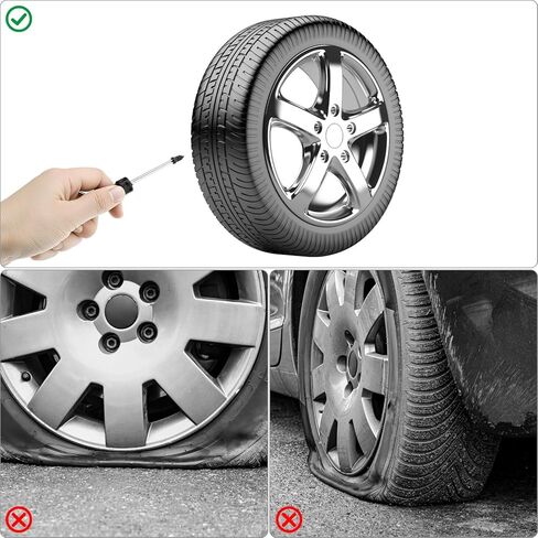 QWORK 70PCS Tire Repair Rubber Nails, Vacuum Tire Repair Rubber Nails with Screwdriver, Flat Tire Repair Kit, for Car, Motorcycle (35S+35L) in Saudi Arabia