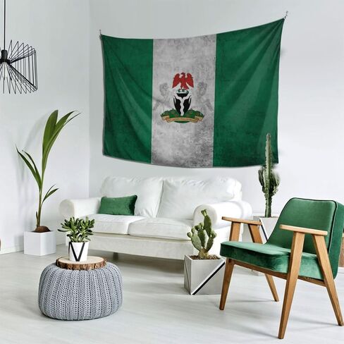 نيجيريا العلم النيجيري نسيج 60x40 بوصة الجدار الديكور المفروشات الجمالية الجدار الشنق للديكور المنزل غرفة نوم غرفة المعيشة ديكور النوم in Saudi Arabia