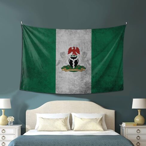نيجيريا العلم النيجيري نسيج 60x40 بوصة الجدار الديكور المفروشات الجمالية الجدار الشنق للديكور المنزل غرفة نوم غرفة المعيشة ديكور النوم in Saudi Arabia