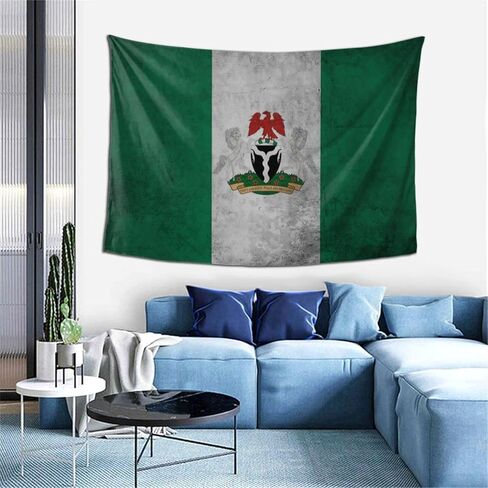 نيجيريا العلم النيجيري نسيج 60x40 بوصة الجدار الديكور المفروشات الجمالية الجدار الشنق للديكور المنزل غرفة نوم غرفة المعيشة ديكور النوم in Saudi Arabia