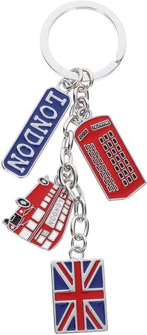 IMIKEYA London Souvenir Keychain: London Souvenir Keyring Uk Union Jack Flag Telephone Booth Keychain Purse Charm for Ritish Party Favors Traveler Keepsake in Saudi Arabia