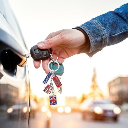 IMIKEYA London Souvenir Keychain: London Souvenir Keyring Uk Union Jack Flag Telephone Booth Keychain Purse Charm for Ritish Party Favors Traveler Keepsake in Saudi Arabia