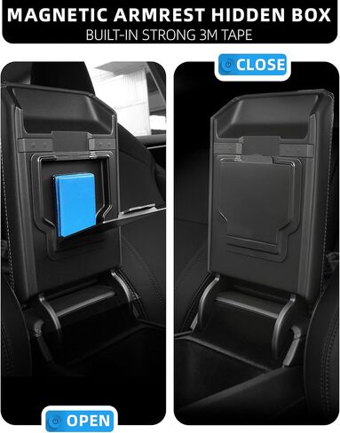 WinDu 5PCS Model 3 Model Y Center Console Organizer Tray Compatible for Tesla 2021-2024 Model Y and 2021-2023 Model 3 Accessories Armrest Hidden Box Storage Tray Cup Holder Camera Cover in Saudi Arabia