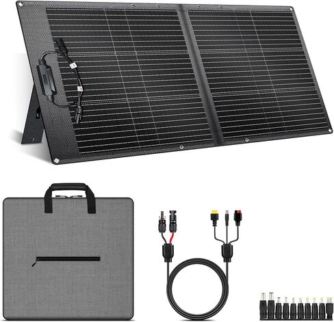 400W Portable Solar Panel, Camping Essentials Foldable Solar Panels Charger with Adjustable Kickstand IP65 Waterproof for Power Station Outdoor RV Camer Off Grid Hiking Emergency Power Backup in Saudi Arabia