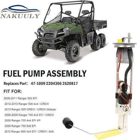 Nakuuly 2204306 Fuel Pump Assembly Module Compatible with Polaris Ranger 500 2009-2013, Ranger 700 2008-2009, Ranger 800 2010 Replaces # 47-1009 2520817 in Saudi Arabia