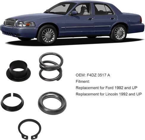 Steering Column Upper Bearing Kit Durable Metal Replacement Fit for 1992 and Up, High Strength Steering Stem Bearing Kit for Preventing Slack in Play, for Car Enthusiasts, 4 Pieces Set in Saudi Arabia