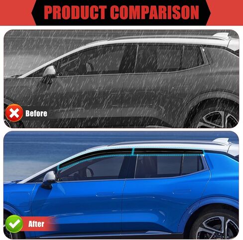 Window Visors for 2025 2026 Chevy Equinox EV, Tape-On Rain Guards Wind Deflectors, Weather Protection, Noise Reduction Chevy Equinox EV Accessories (4 Pcs) in Kuwait