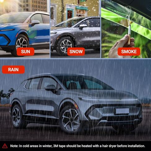 Window Visors for 2025 2026 Chevy Equinox EV, Tape-On Rain Guards Wind Deflectors, Weather Protection, Noise Reduction Chevy Equinox EV Accessories (4 Pcs) in Kuwait