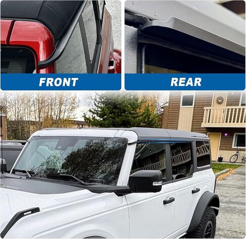 Rain Guards Window Visors Fit for Ford Bronco 2021-2024, Side Window Visor Deflector 4-Door (4PCS) in Saudi Arabia