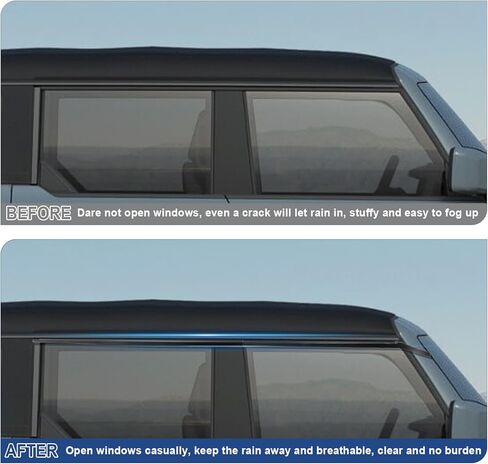 Rain Guards Window Visors Fit for Ford Bronco 2021-2024, Side Window Visor Deflector 4-Door (4PCS) in Saudi Arabia