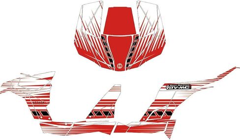 BRUTE Complete UTV Graphics Kit White/Red/Black For Can-Am Maverick 1000R 2016 in Kuwait