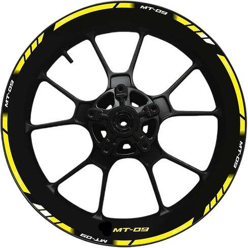 Wheel Stickers for Ya&maha for MT-09 Motorcycle 17 Inch Wheel Hub Decal Decorative Plate Reflective Adhesive Decals(Blue 22) in Kuwait