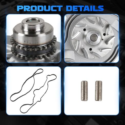 AW6348 Water Pump with Double Row Sprocket Fits for 2012-2019 Explorer Flex, Fits for Edge Taurus MKS MKT MKX MKZ 3.5L 3.7L Professional Water Pump Kit Replace OE AT4E-8501-DA AT4Z-8501-B in Saudi Arabia