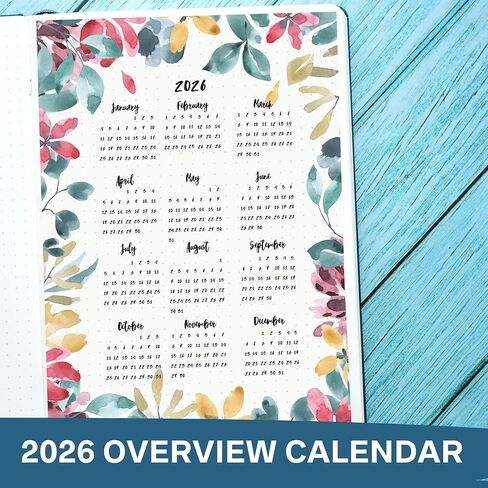 2024 Monthly Calendar Planner Stickers Compatible with A5 Bullet Dot Grid Journals (5.3 x 7.7") - 12-Months of Cute Floral Illustrations, Flower Journal Supplies, DIY Templates, Agenda Layouts in Kuwait