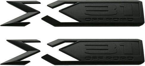 SSDD 2 قطعة X31 شعارات الطرق الوعرة ثلاثية الأبعاد لاستبدال شارة الهيكل الخلفي لـ 2019-2022 جي إم سي سييرا 1500 أصلية GM 84682662 (أسود) CH-X 31-2 in Kuwait