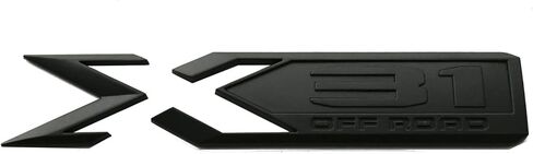 SSDD 2 قطعة X31 شعارات الطرق الوعرة ثلاثية الأبعاد لاستبدال شارة الهيكل الخلفي لـ 2019-2022 جي إم سي سييرا 1500 أصلية GM 84682662 (أسود) CH-X 31-2 in Kuwait