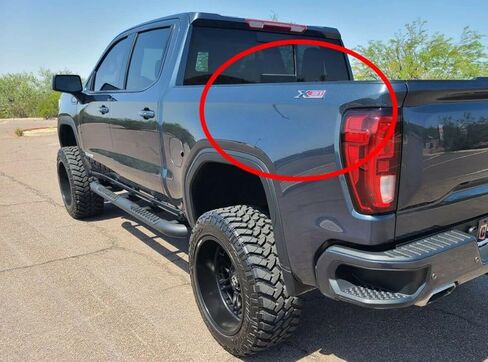 SSDD 2 قطعة X31 شعارات الطرق الوعرة ثلاثية الأبعاد لاستبدال شارة الهيكل الخلفي لـ 2019-2022 جي إم سي سييرا 1500 أصلية GM 84682662 (أسود) CH-X 31-2 in Kuwait