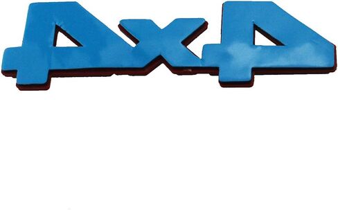 1x4X4 Decal Fender Tailgate Emblem Badge 3D Nameplate Red Edge Trunk 3D Raised Strong Adhesive Fit for Universal Cars (Red) in Kuwait